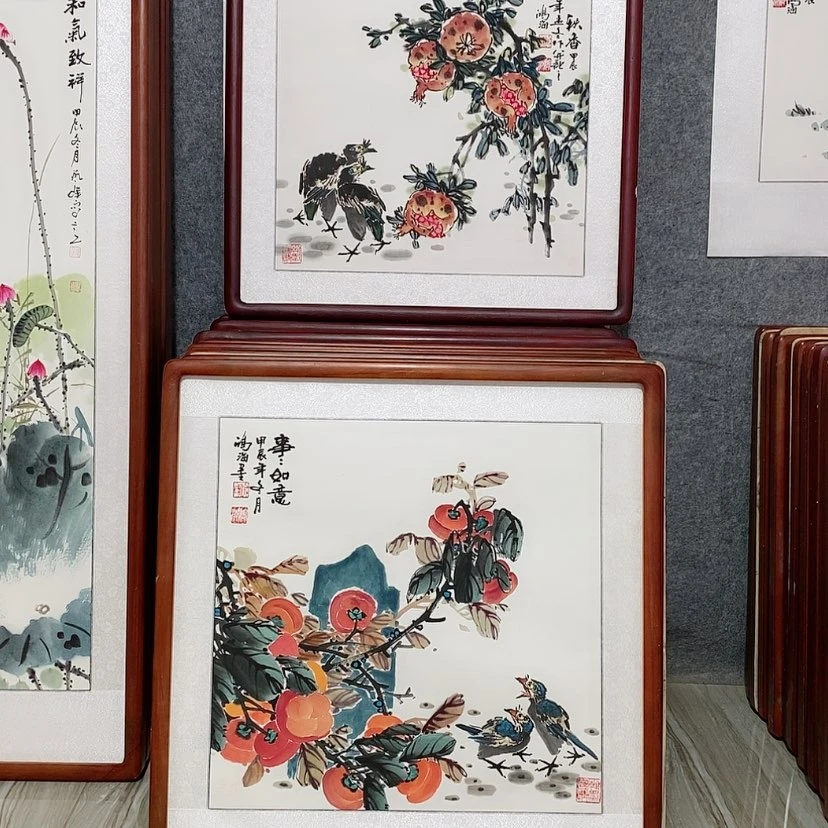 【闪购商品】国画书画作品带框65×65厘米