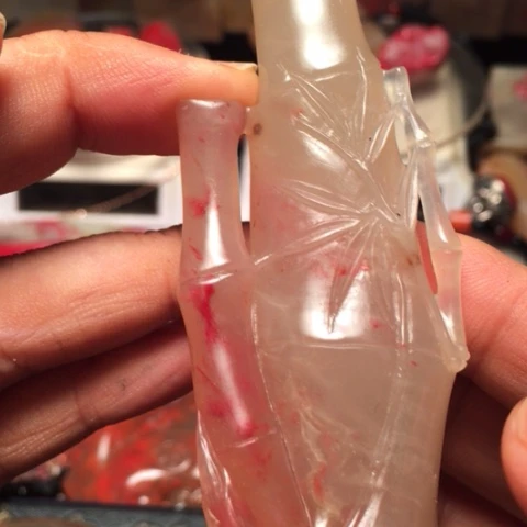 中国巴林鸡血石把件