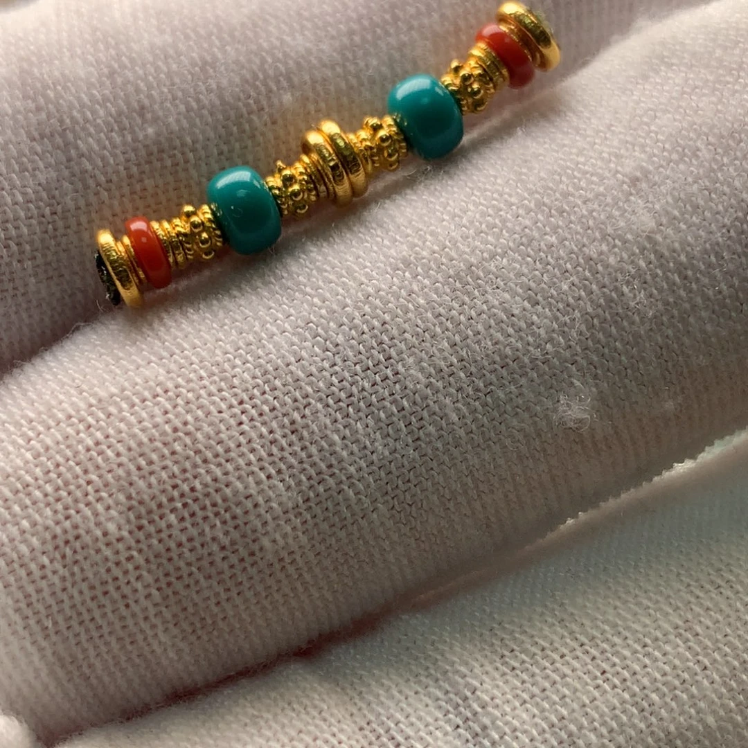 绿松石18K金镶嵌配饰