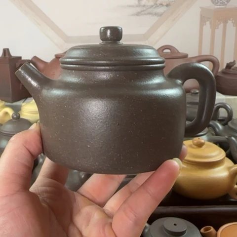 紫砂茶壶梨皮天青230cc