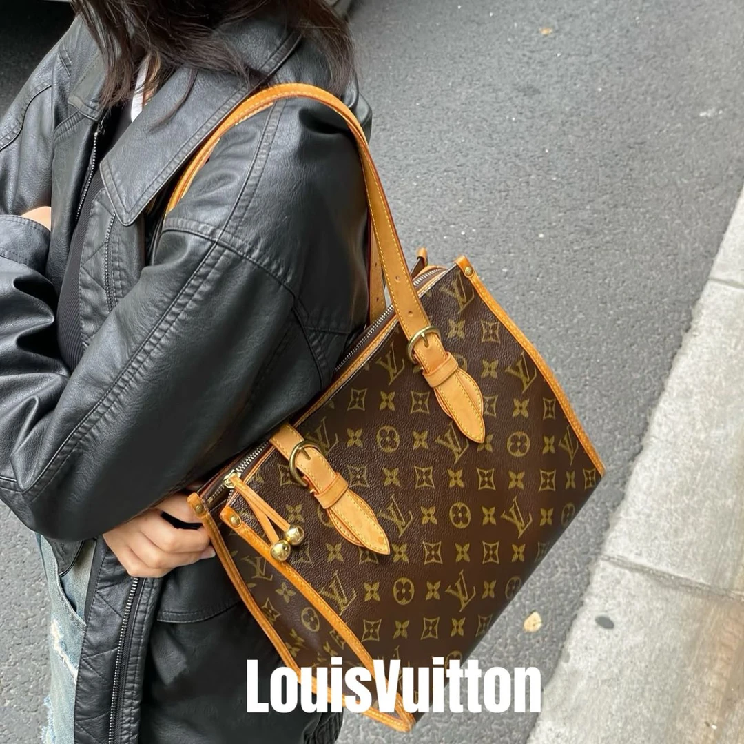 95新LouisVuitton/路易威登8613521/三角金球托特包配皮换新