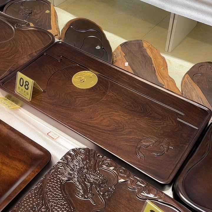 非洲进口黑檀木茶盘