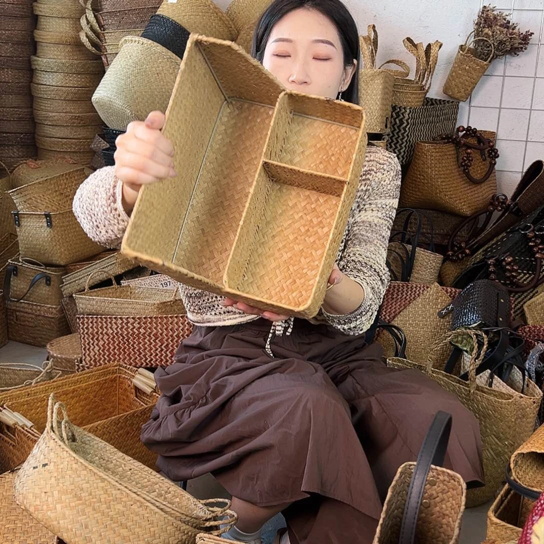 草编草编包/草编收纳盒微瑕疵