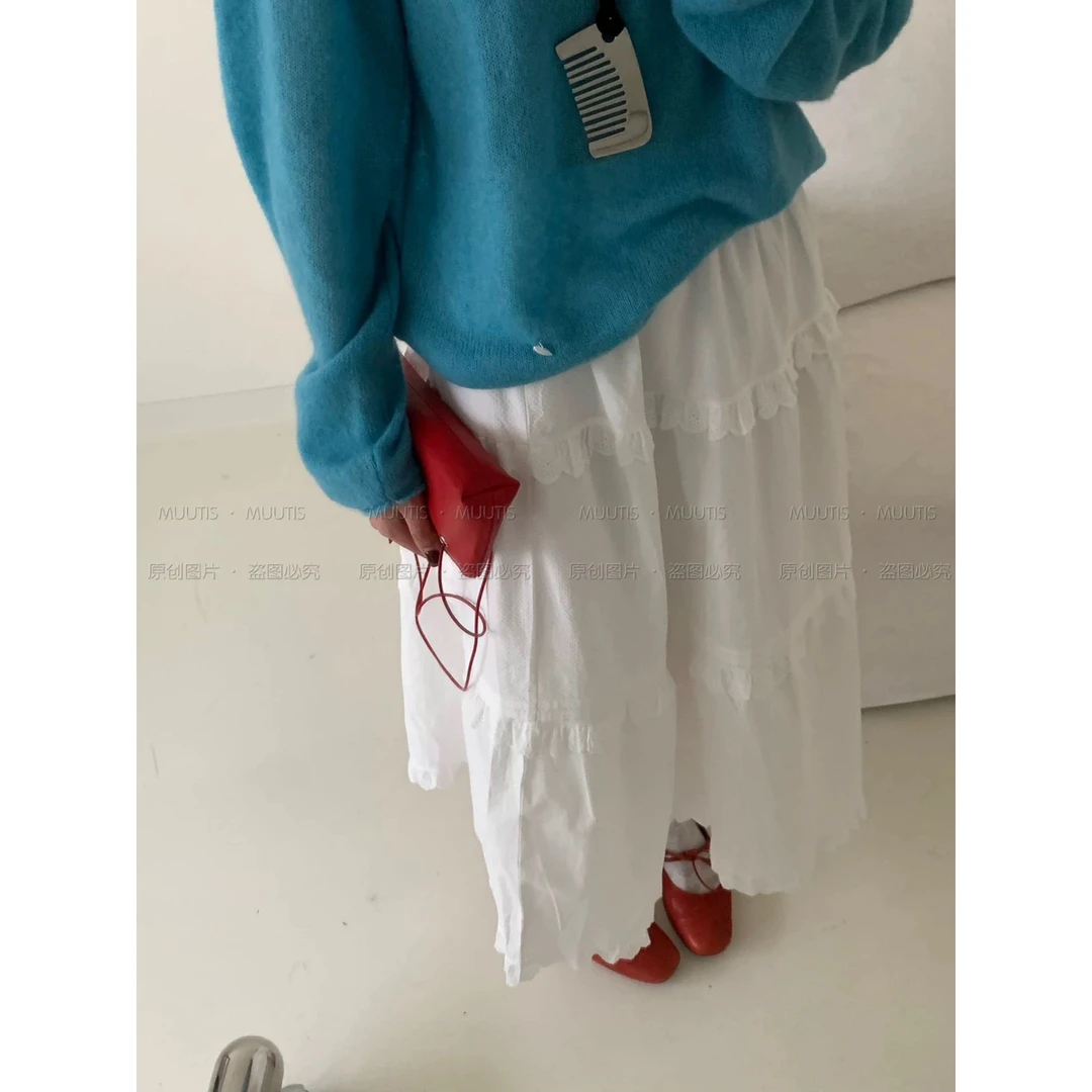 （各大博主怒推款）韩系蕾丝拼接半身裙