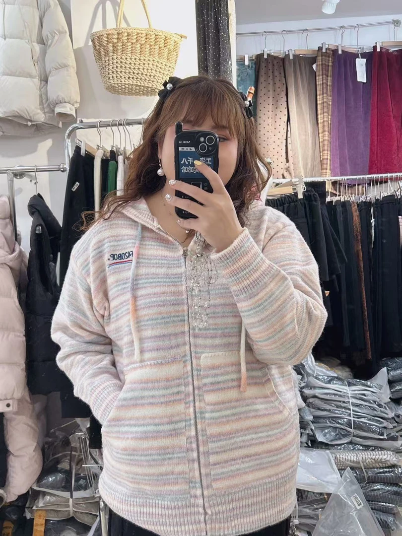 五彩缤纷开衫针织外套甜甜自留款