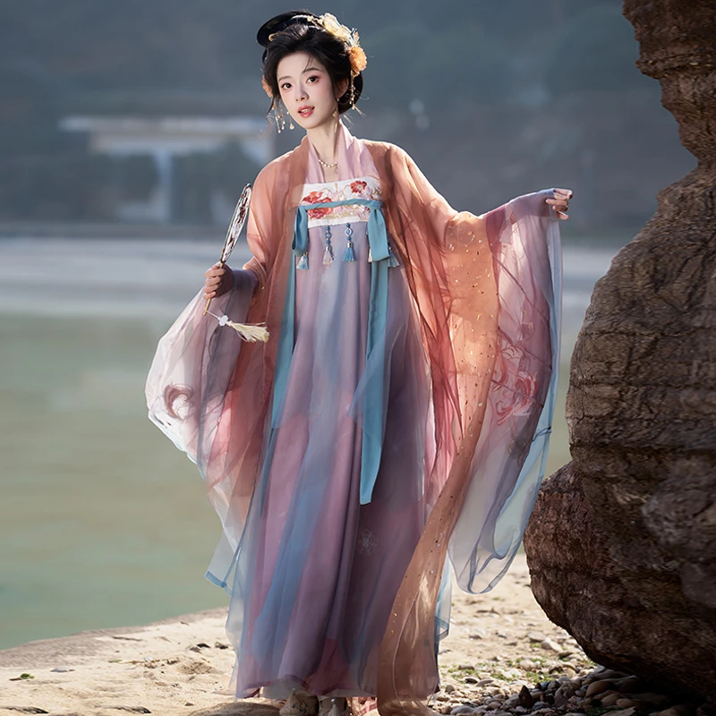 玉术【花影排狐】原创汉服女大袖衫重工刺绣齐胸襦裙仙唐制春夏款