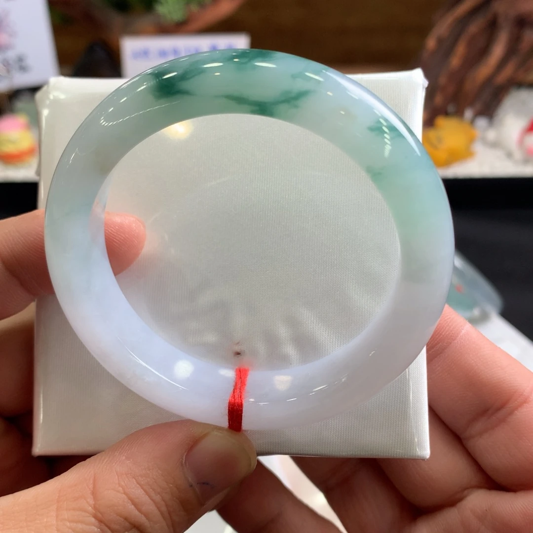 翡翠未镶嵌手镯54.1正圈