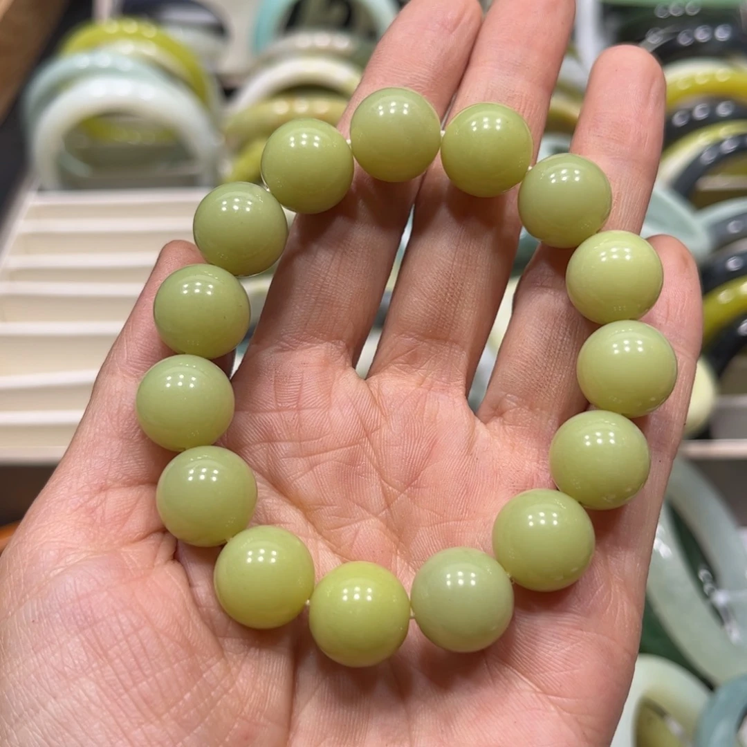 蛇纹石玉手链未镶嵌