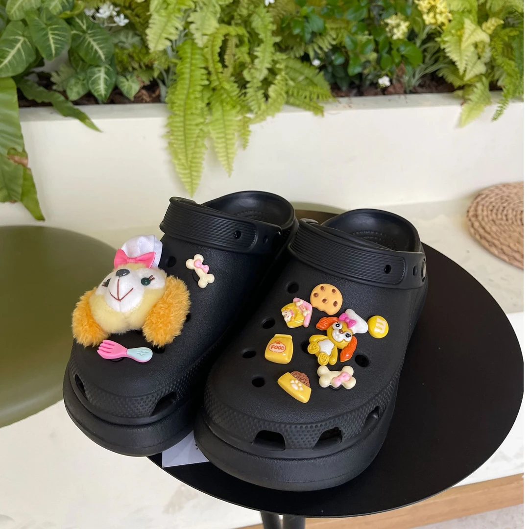 云朵4.2cm洞洞鞋厚底增高网红可爱拖鞋新款防滑洞洞鞋包头时尚cs