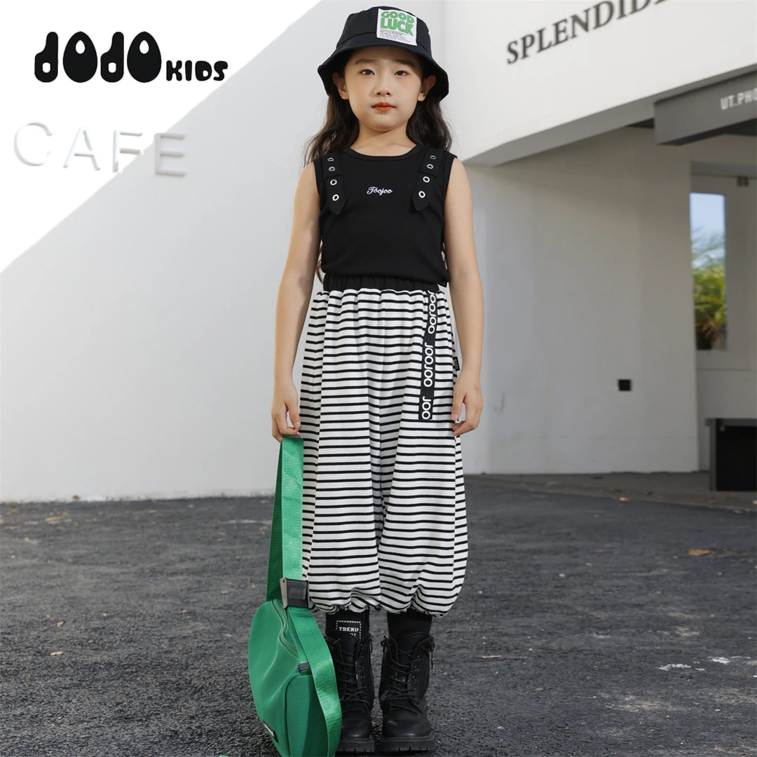 JOOJOO童装春夏新款女童背心儿童修身高腰洋气百搭上衣14121039