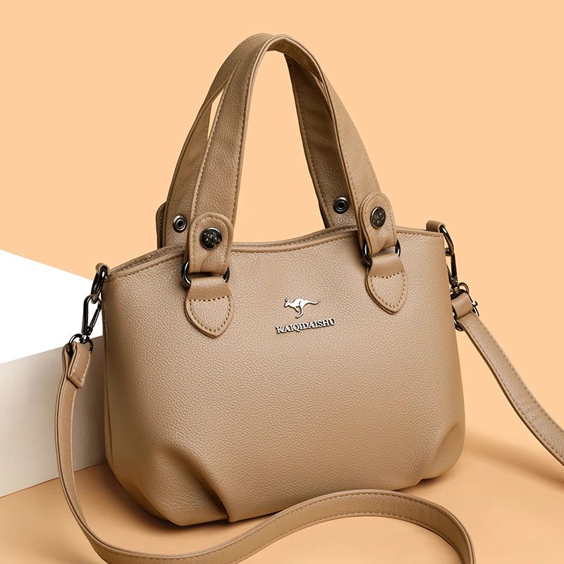 2025新款菜篮手提包斜挎包斜挎包时尚休闲百搭真皮中年简约&2201