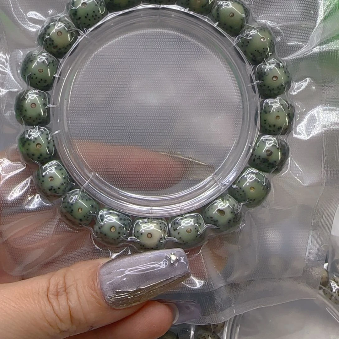 星月菩提手串110哈哈绿星月菩提1.2桶单圈