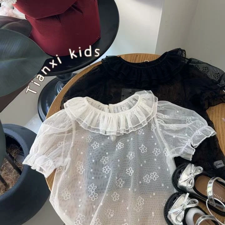 【温婉可人】甜汐·2025夏装新款气质蕾丝打底衫86099（汉服）短袖内搭