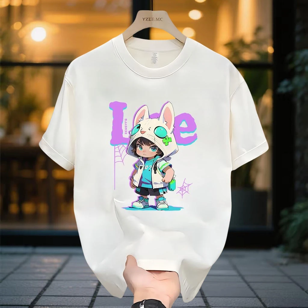 美式痞帅重磅纯棉短袖T恤青年男女款夏季ins潮牌男士圆领百搭上衣