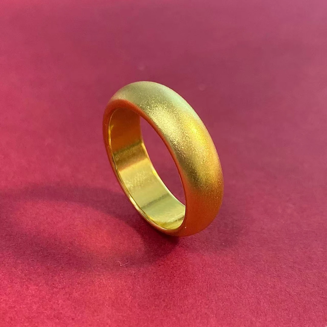 合金戒指 精工磨砂古法戒指传承情侣时尚素款