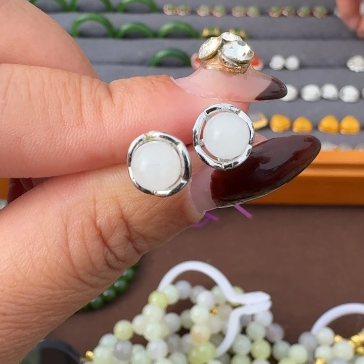 和田玉银S925镶嵌颈饰