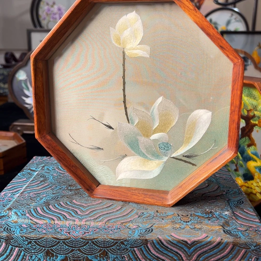 刺绣纯手工刺绣双面绣摆件