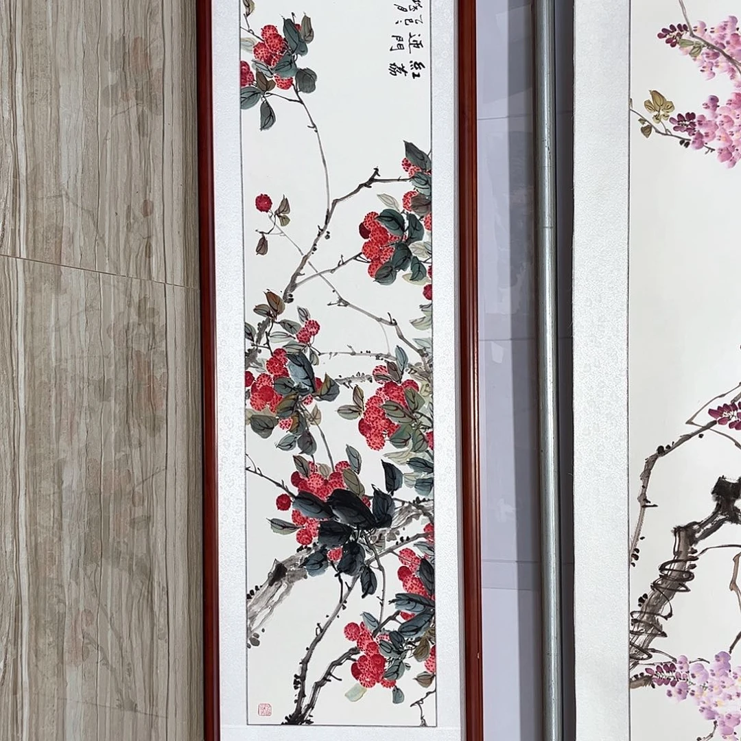 国画书画作品带框163×48