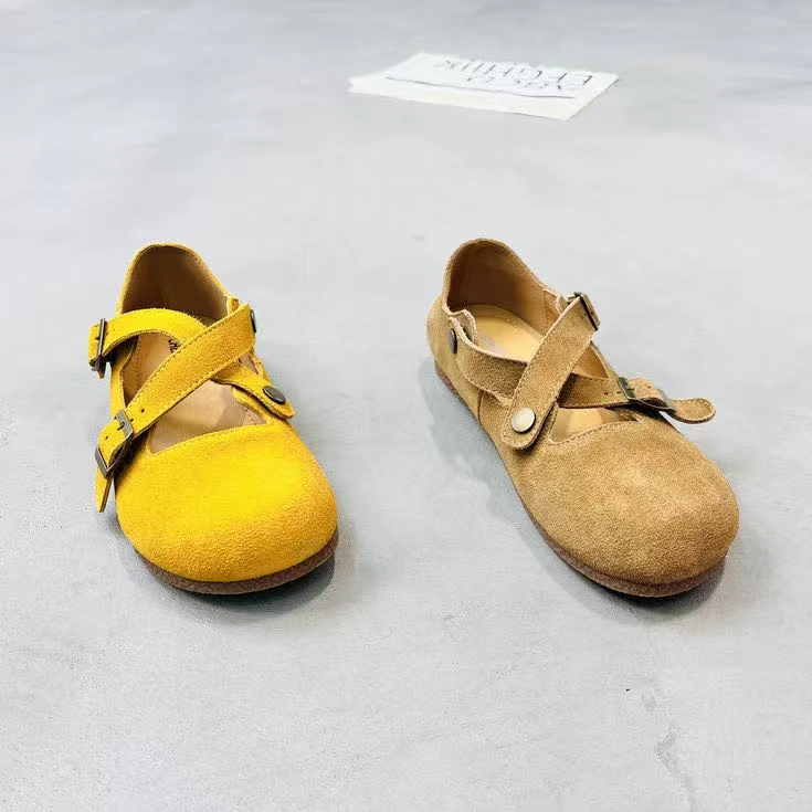 786-765牛皮女士女鞋交叉搭扣软底玛丽珍单鞋女夏季勃肯鞋