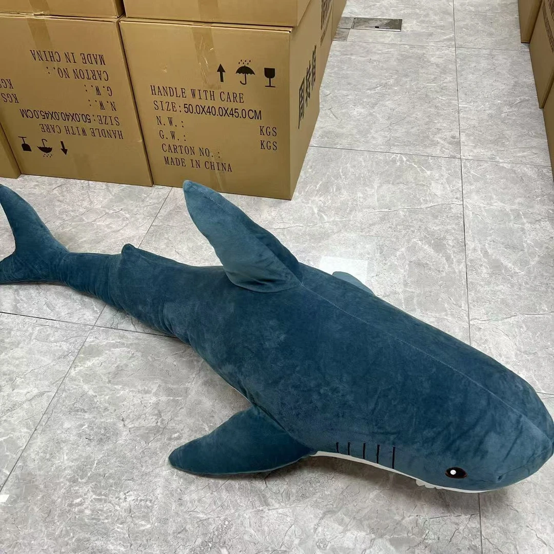 LZ鲨鱼抱枕毛绒玩具公仔长条玩偶