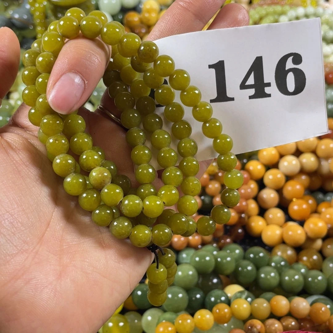 未镶嵌蛇纹石玉手链