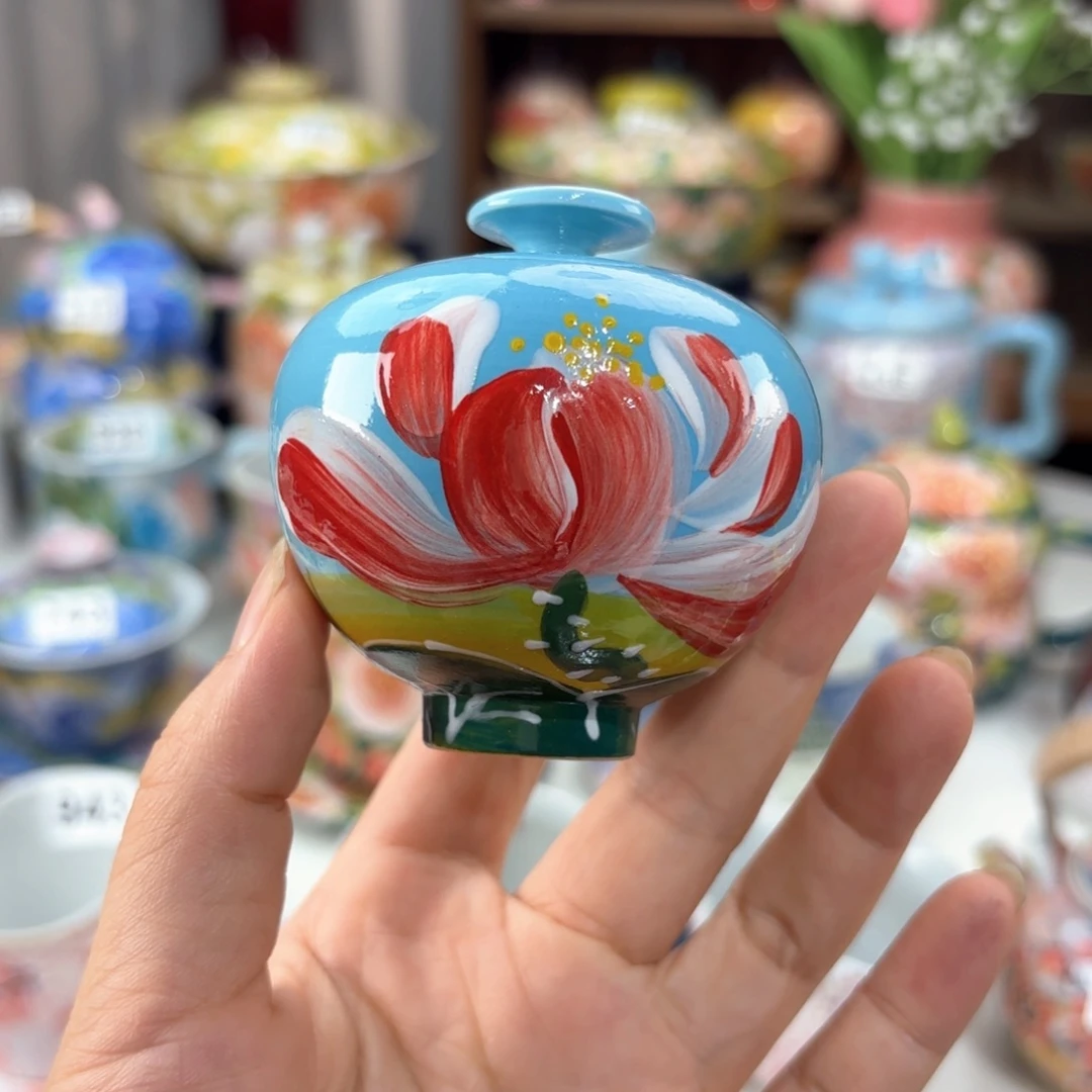 景德镇手绘高温釉下彩陶瓷茶具