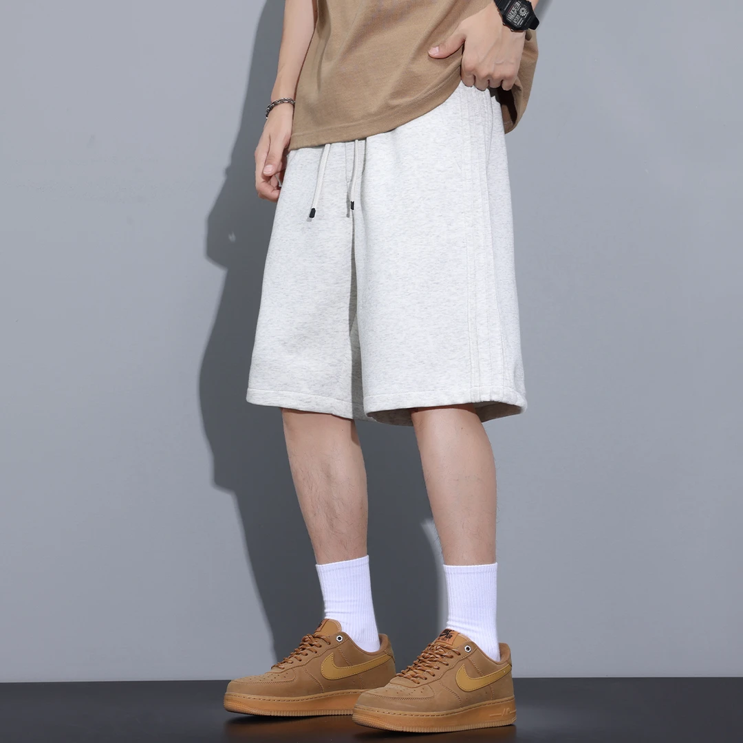 Kuvine潮牌2025夏季新款休闲短裤男宽松直筒薄款时尚运动5分卫裤