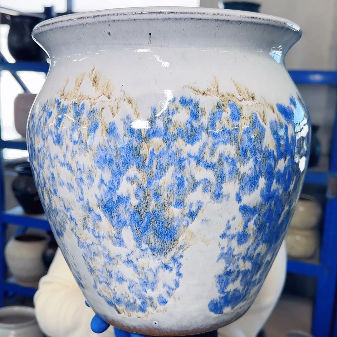 紫砂花盆高27口25