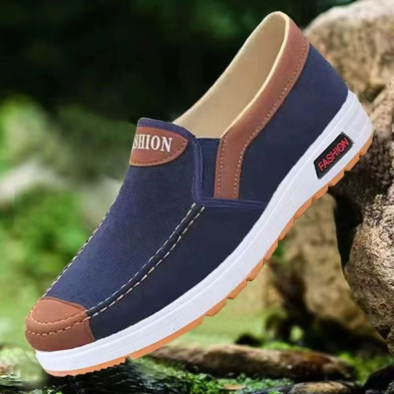 牛筋底新款老北京布鞋休闲防滑爸爸鞋工作鞋男士男款一脚蹬布鞋