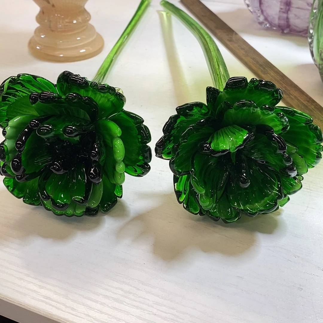 品***生琉璃白菜花2支纯手工
