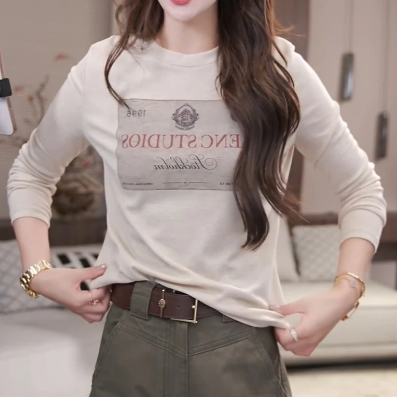 韩系新款气质设计感百搭图案休闲显瘦时尚T恤LK2505845