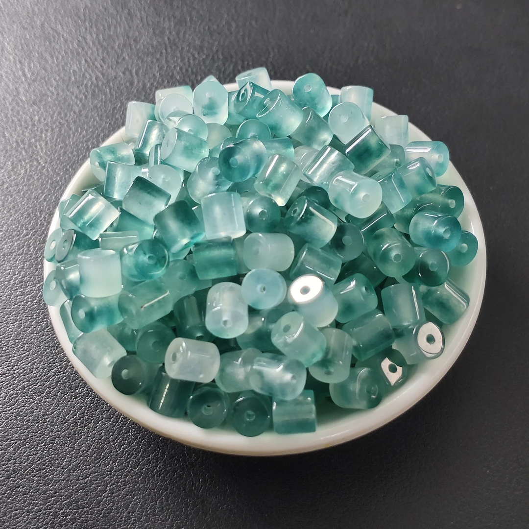 散珠W2955老蓝水飘花管珠6*5MM*20颗