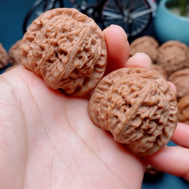 把件文玩核桃白狮子40全品