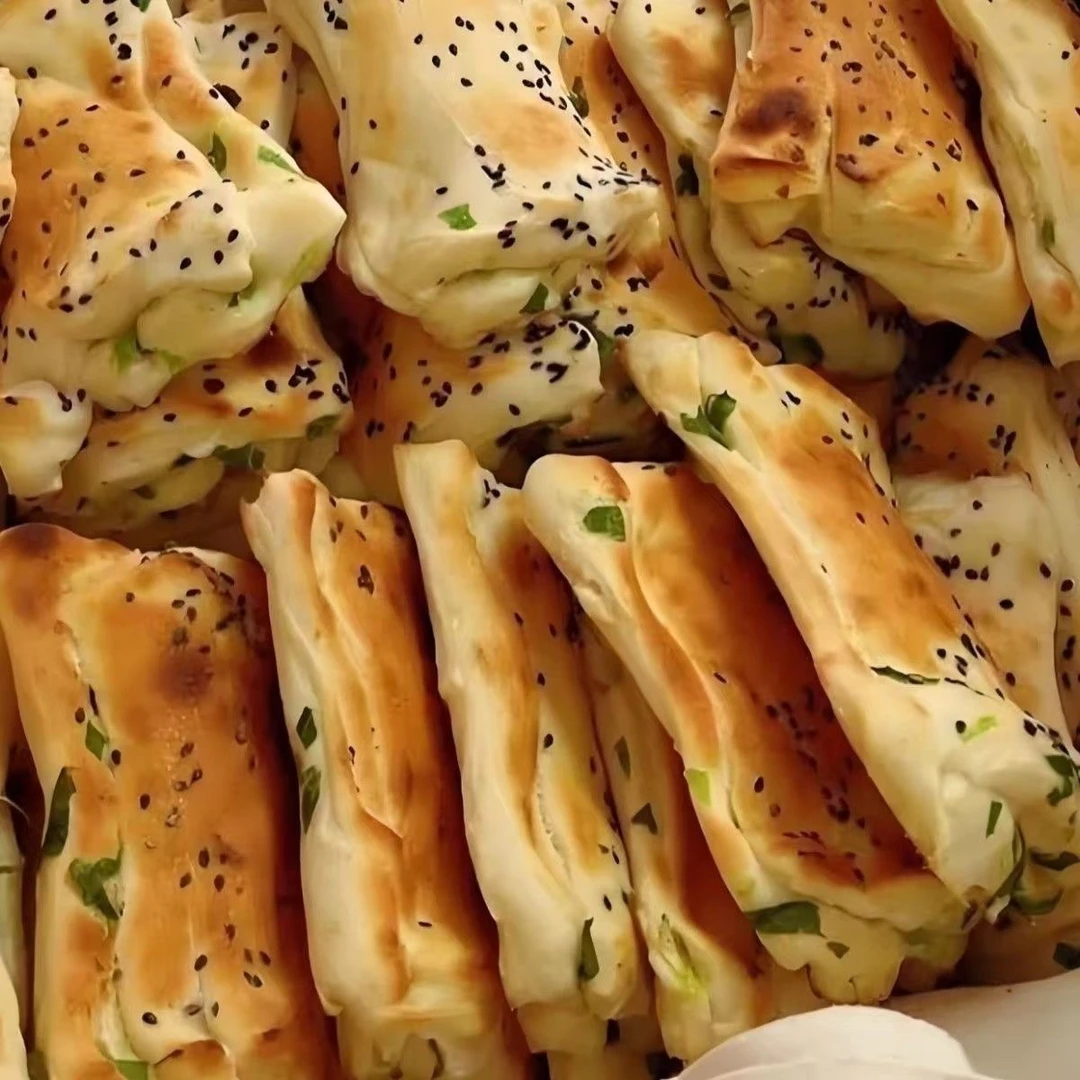 油盐葱花小饼发面烧饼徐州邳州特产潮牌锅饼转炉锅盔香软即食