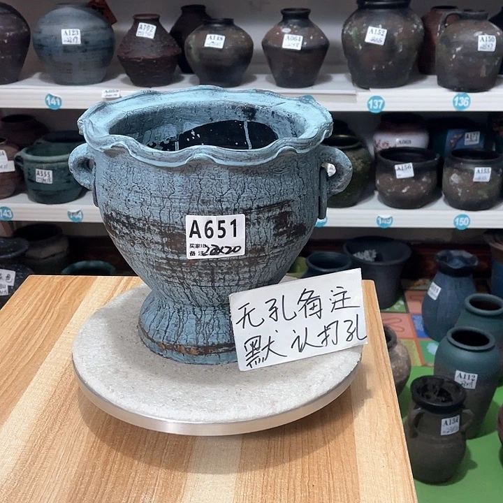 红陶手工制作工艺花盆