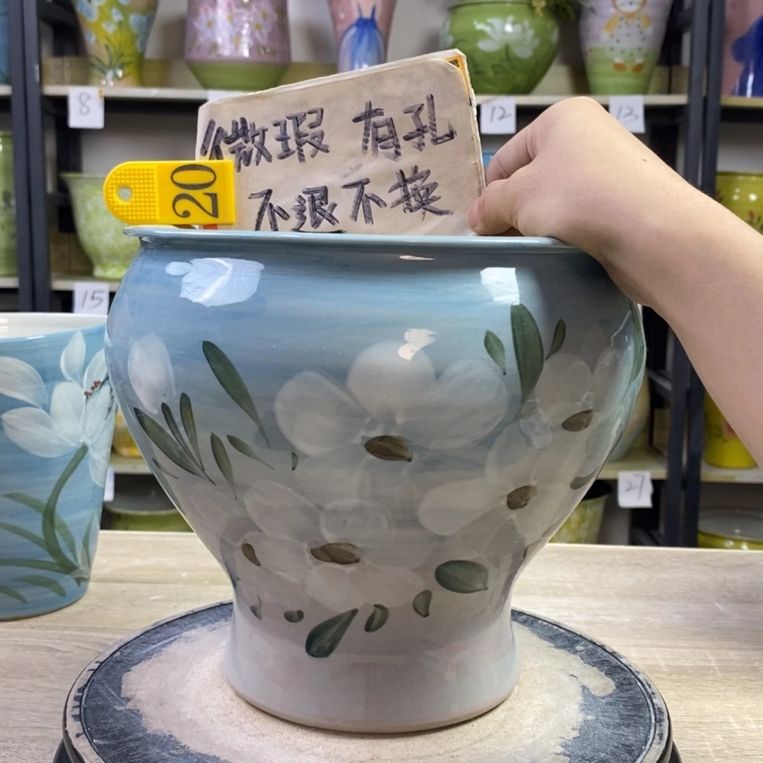 景德镇手工手绘花盆