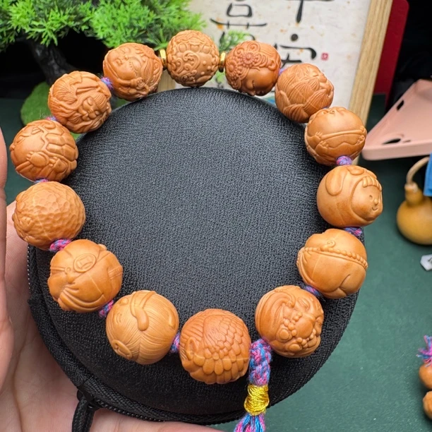 精品猴头雕刻多宝高档文玩手串