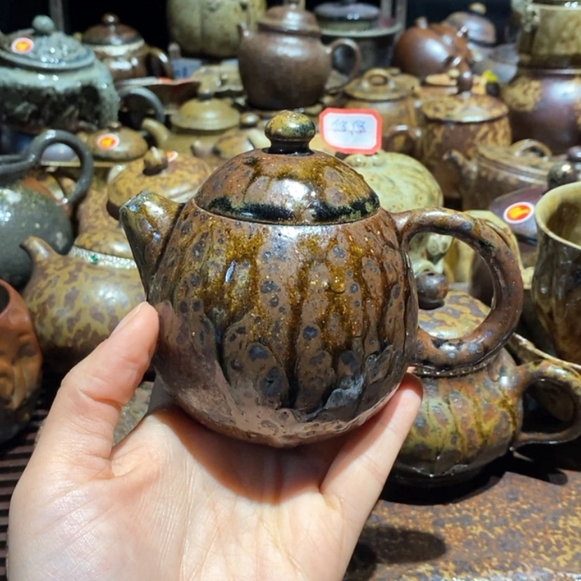 【闪购商品】茶壶紫砂驼*崖柏壶