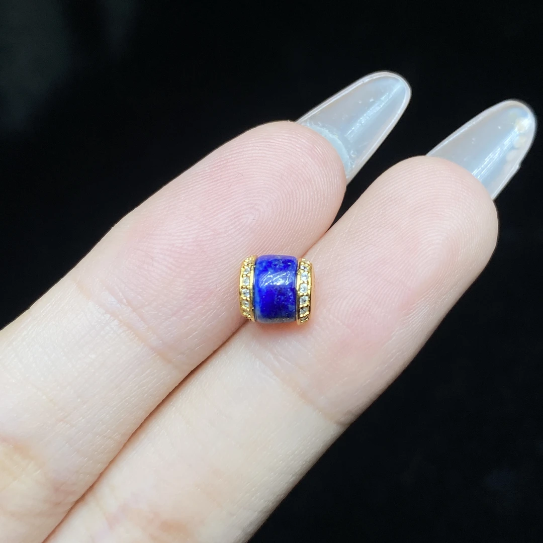 【小北好物】S925银青金石单珠约6*6mm【多样性发一件】-17QL01X1372