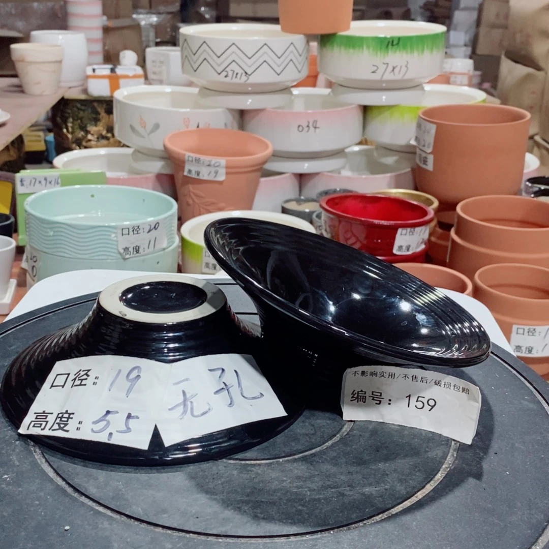 微瑕花盆-159-口19×5.5-2个无孔
