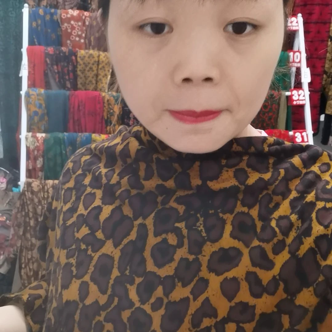 混纺黄色豹纹1米单面奥绒