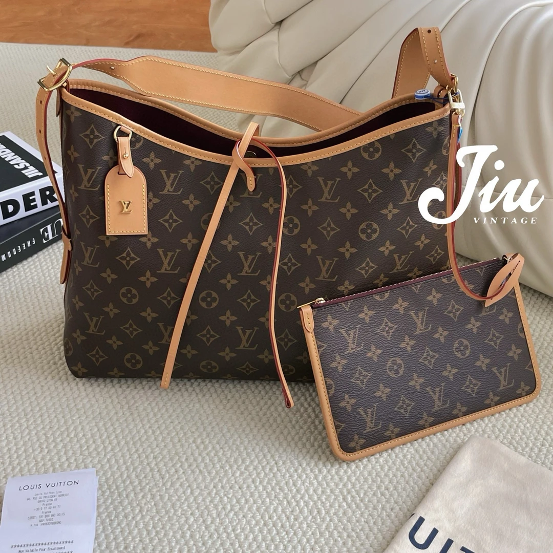 99新 LouisVuitton/路易威登 老花carryall中号尘袋票 ZH17-0009