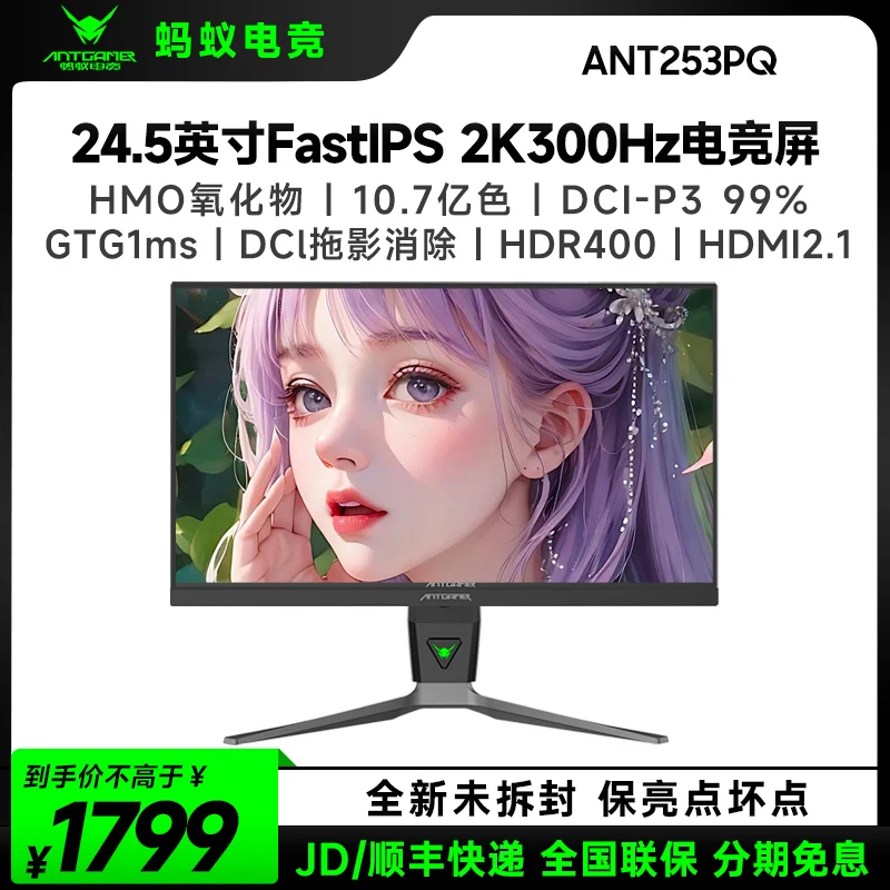 蚂蚁电竞ANT253PQ 24.5英寸2K300Hz高清高刷电竞显示器屏电脑游戏