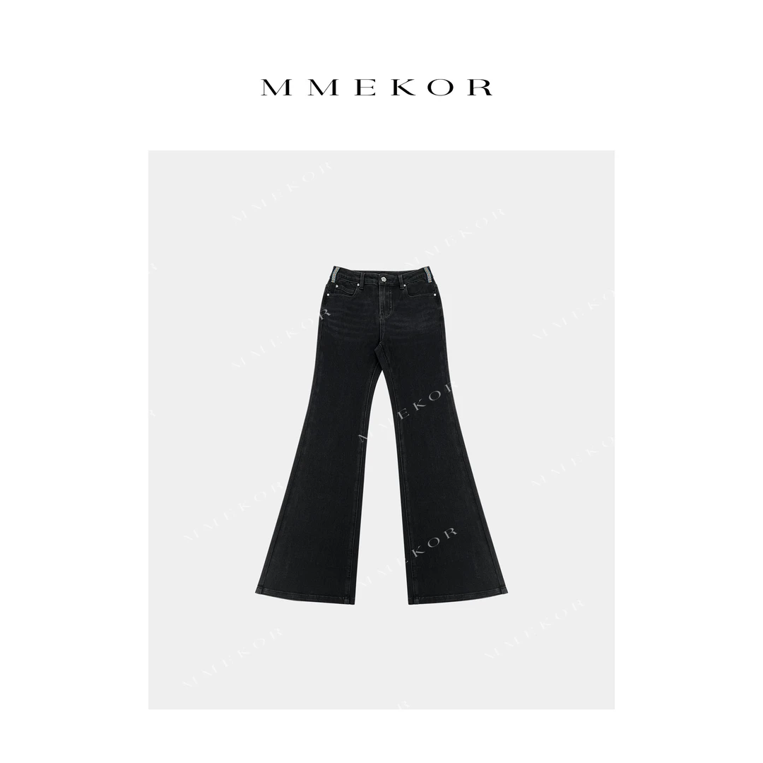 MMEKOR“茶花仔裤”2025新款秋款暗黑内啡肽时髦牛仔裤 50003