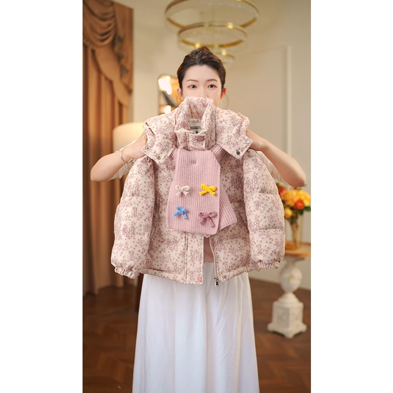 女童棉服外套2025冬款新款洋气儿童加厚冬装上衣3376
