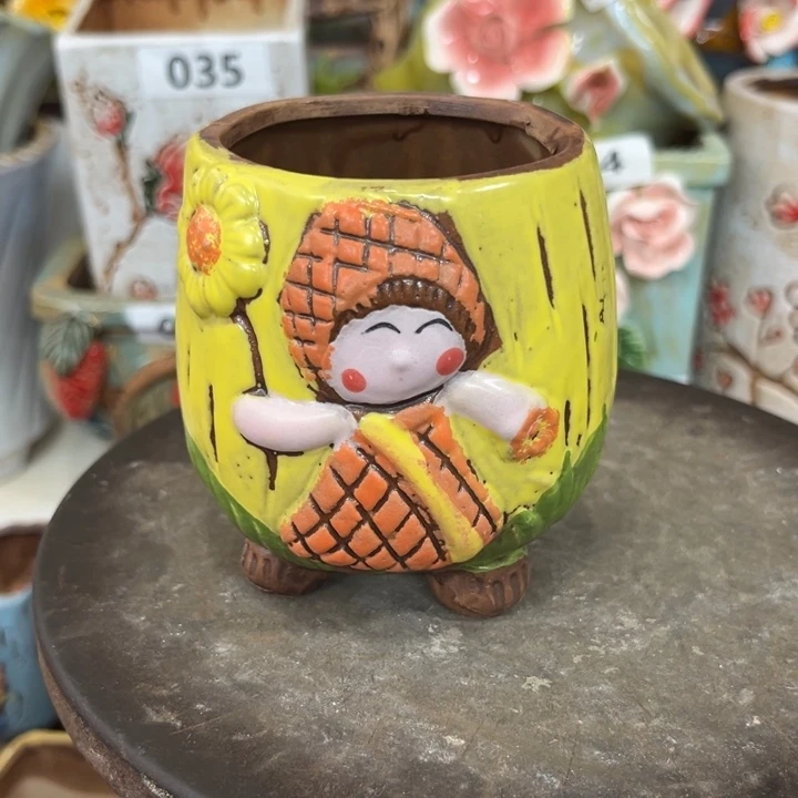 紫砂花盆粗陶材质多肉花盆