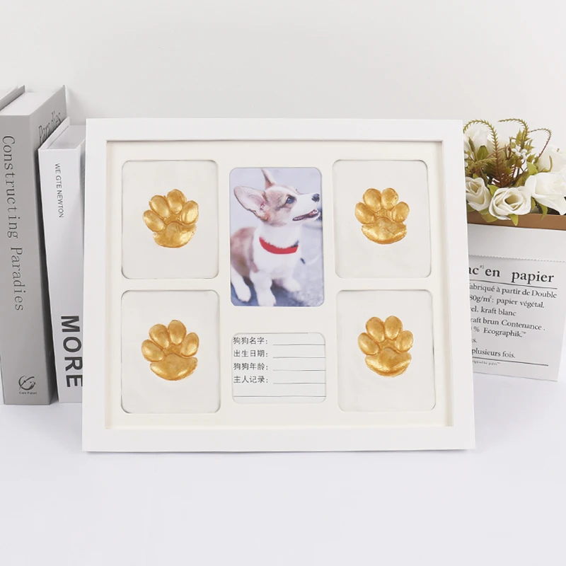 狗狗爪印纪念猫咪爪印宠物脚印印泥diy狗狗掌印纪念相框摆台留念