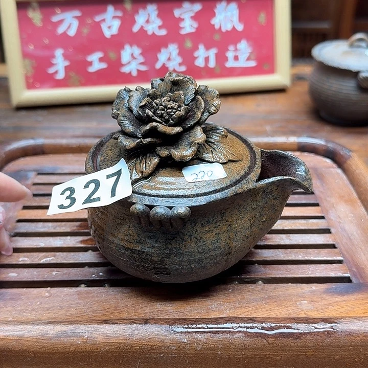 纯手工制作粗陶茶具