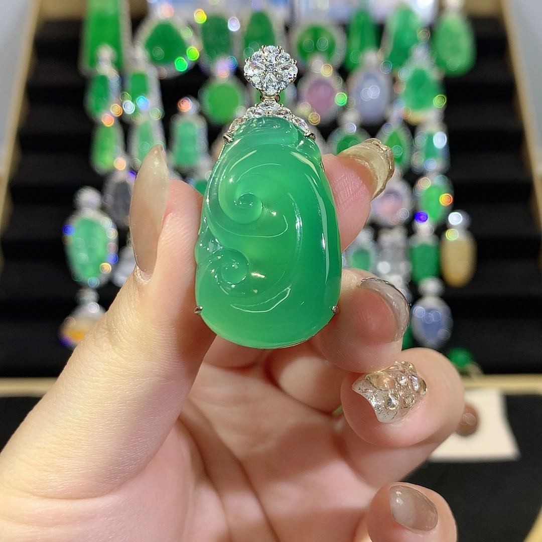 玛瑙/玉髓银S925镶嵌颈饰