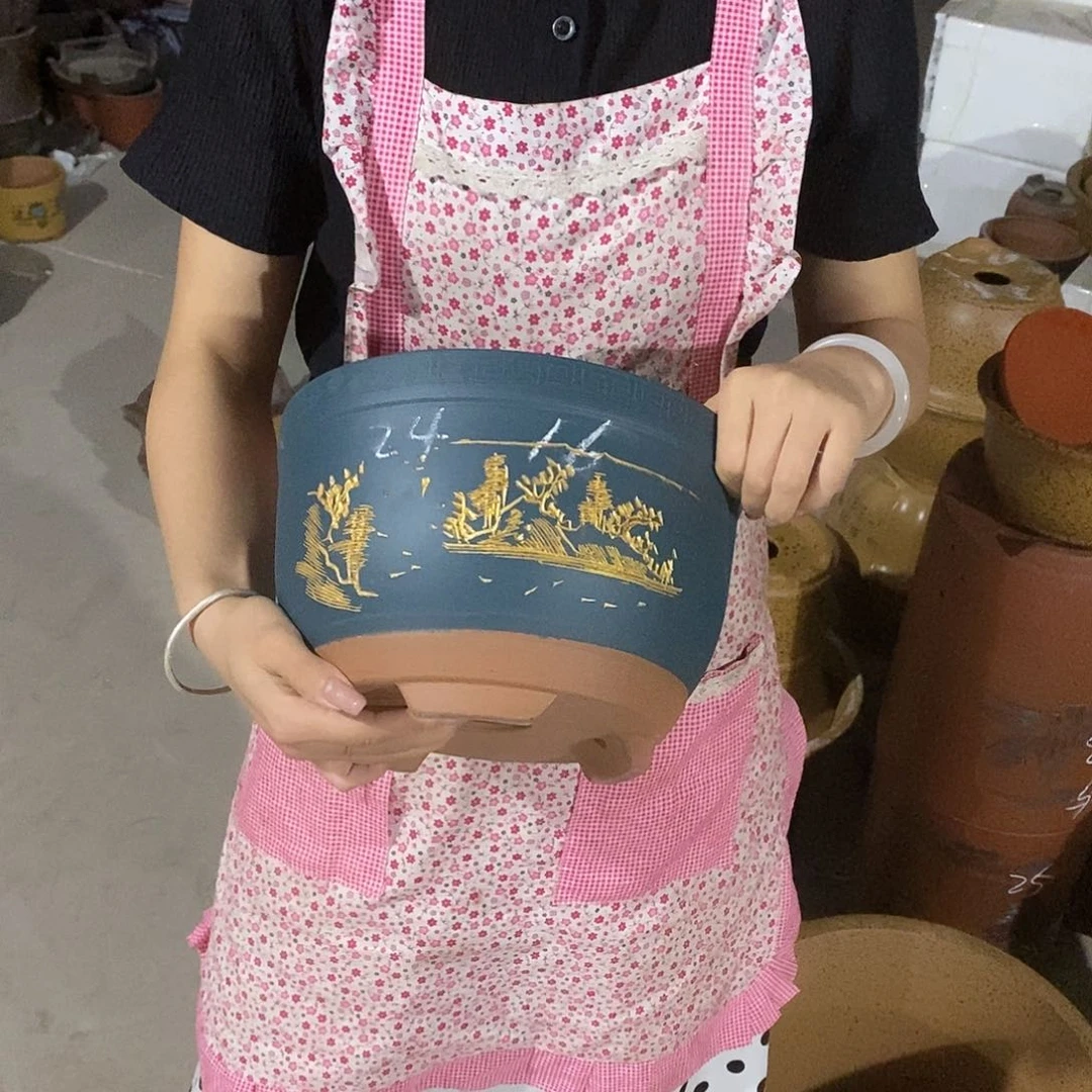 紫砂花盆紫砂花盆